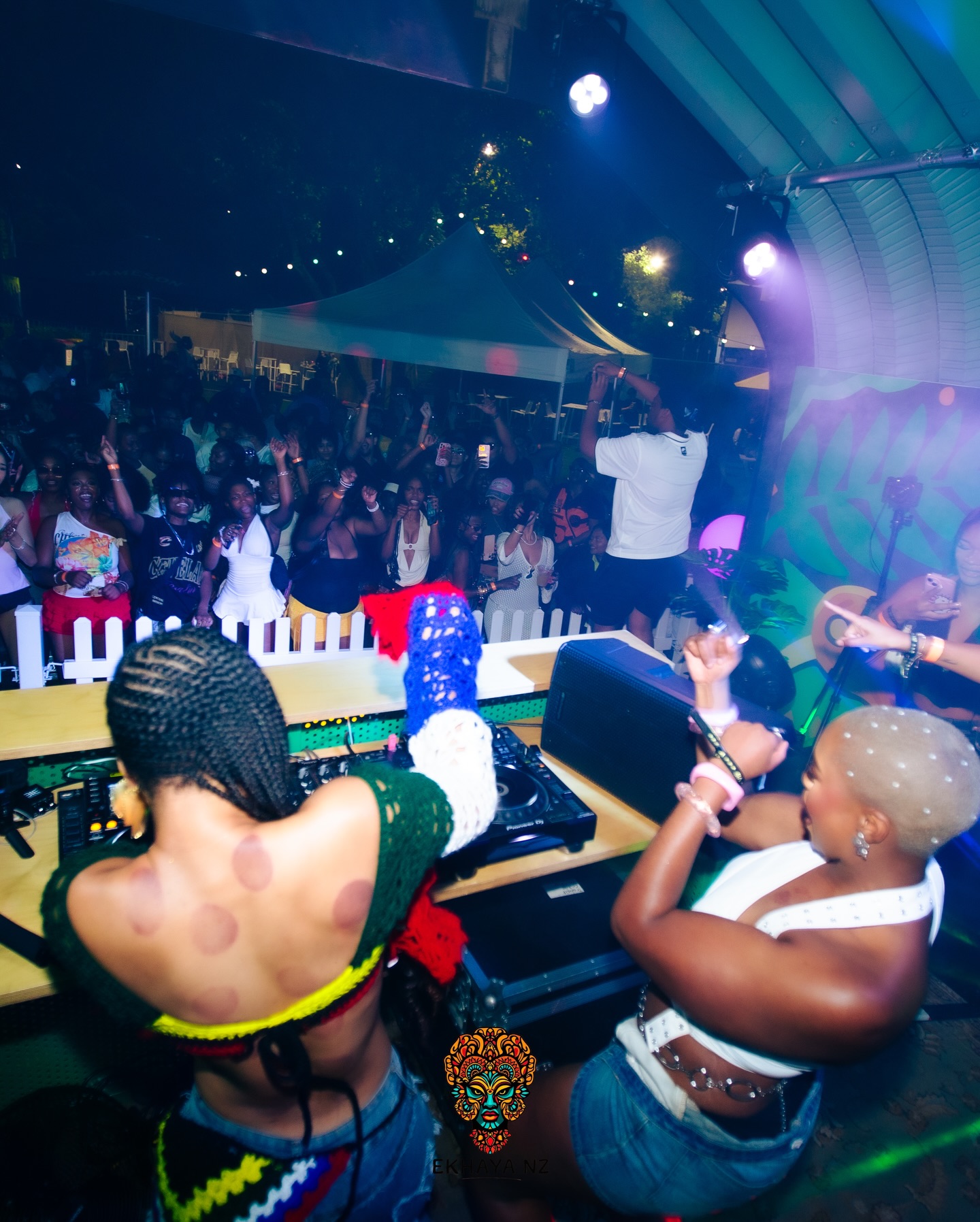 Live performance with the crowd going wild